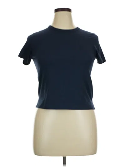 Pre-owned Lululemon Athletica Short Sleeve Turtleneck In Blue