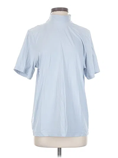 Pre-owned Lululemon Athletica Short Sleeve Turtleneck In Blue