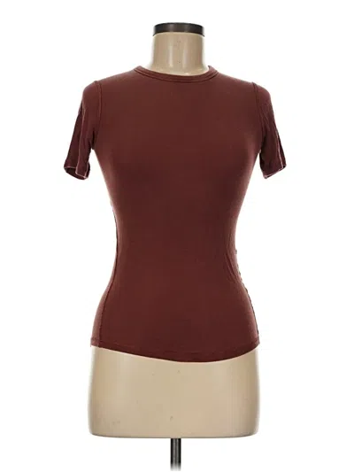 Pre-owned Lululemon Athletica Short Sleeve Turtleneck In Brown