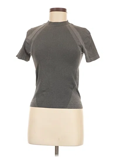 Pre-owned Lululemon Athletica Short Sleeve Turtleneck In Gray