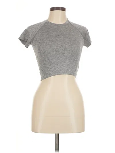 Pre-owned Lululemon Athletica Short Sleeve Turtleneck In Gray