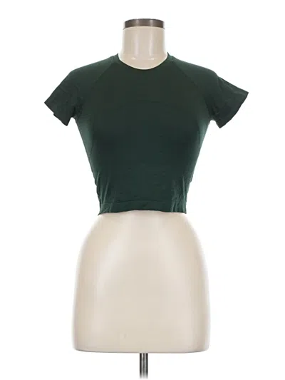Pre-owned Lululemon Athletica Short Sleeve Turtleneck In Green