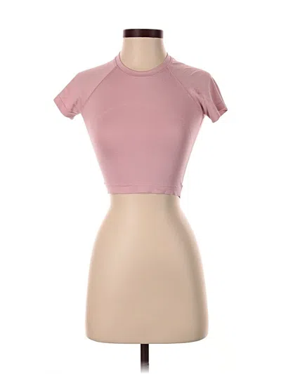 Pre-owned Lululemon Athletica Short Sleeve Turtleneck In Pink