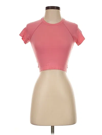Pre-owned Lululemon Athletica Short Sleeve Turtleneck In Pink