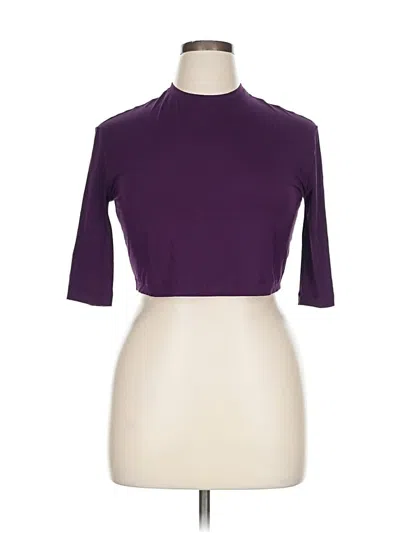 Pre-owned Lululemon Athletica Short Sleeve Turtleneck In Purple
