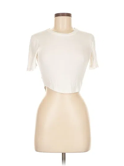 Pre-owned Lululemon Athletica Short Sleeve Turtleneck In White
