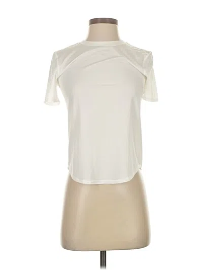 Pre-owned Lululemon Athletica Short Sleeve Turtleneck In White
