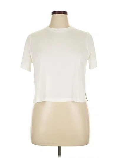 Pre-owned Lululemon Athletica Short Sleeve Turtleneck In White
