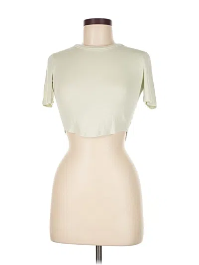 Pre-owned Lululemon Athletica Short Sleeve Turtleneck In White