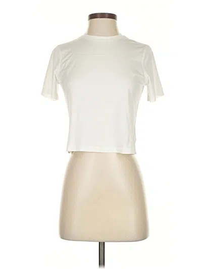 Pre-owned Lululemon Athletica Short Sleeve Turtleneck In White