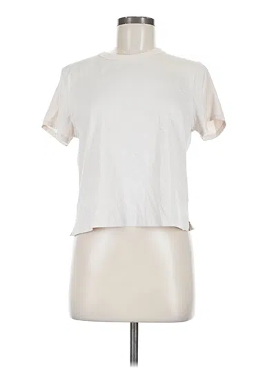Pre-owned Lululemon Athletica Short Sleeve Turtleneck In White