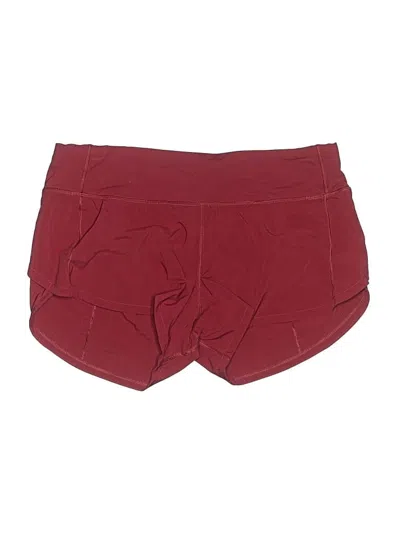 Pre-owned Lululemon Athletica Shorts In Burgundy