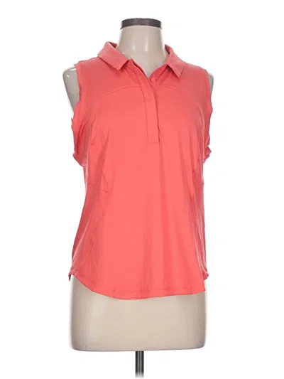 Pre-owned Lululemon Athletica Sleeveless Blouse In Orange
