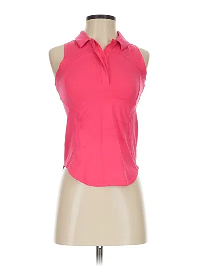 Pre-owned Lululemon Athletica Sleeveless Button Down Shirt In Pink