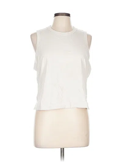 Pre-owned Lululemon Athletica Sleeveless T-shirt In White
