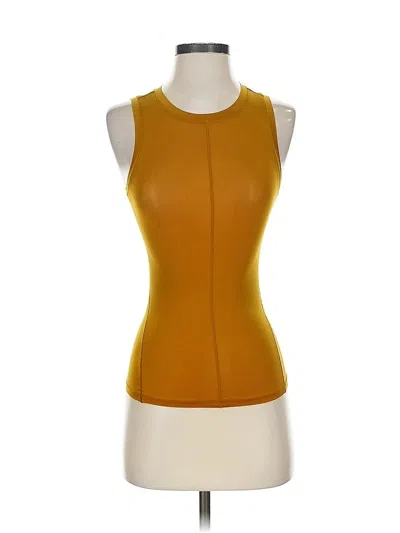 Pre-owned Lululemon Athletica Sleeveless T-shirt In Yellow