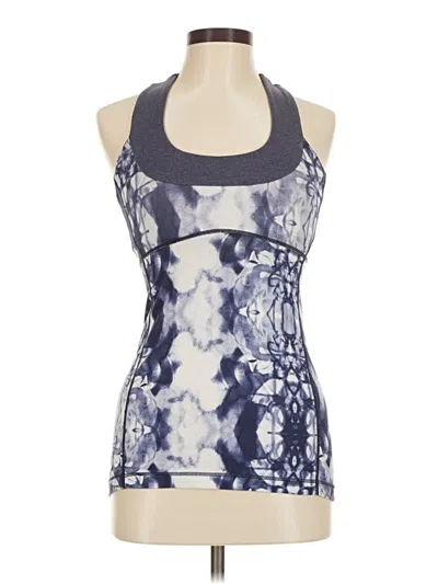 Pre-owned Lululemon Athletica Sleeveless Top Blue Halter Neckline Tops