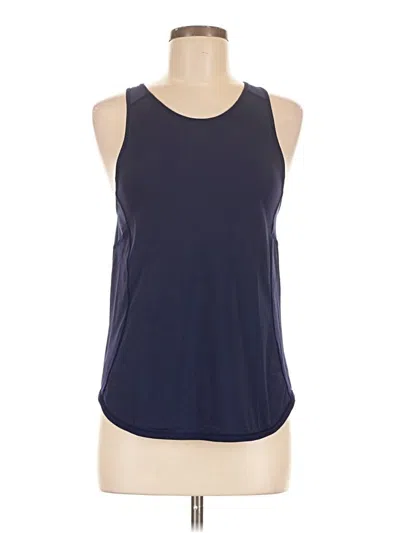 Pre-owned Lululemon Athletica Sleeveless Top Blue Halter Neckline Tops