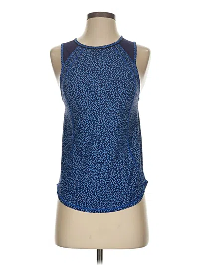 Pre-owned Lululemon Athletica Sleeveless Top Blue Halter Neckline Tops