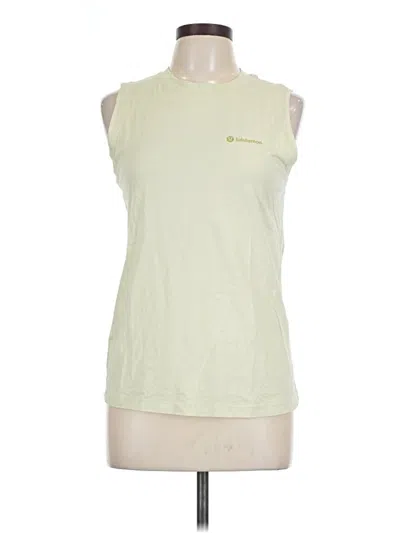 Pre-owned Lululemon Athletica Sleeveless Top Green Crew Neck Tops