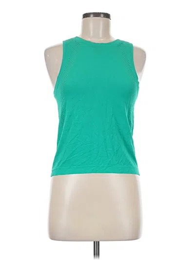 Pre-owned Lululemon Athletica Sleeveless Top Green Halter Neckline Tops