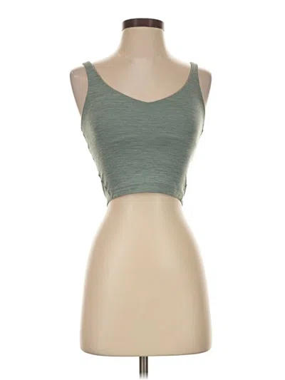 Pre-owned Lululemon Athletica Sleeveless Top Green Sweetheart Neckline Tops