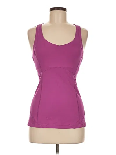 Pre-owned Lululemon Athletica Sleeveless Top Purple Sweetheart Neckline Tops