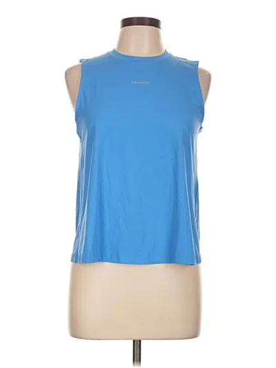 Pre-owned Lululemon Athletica Sleeveless T-shirt In Blue