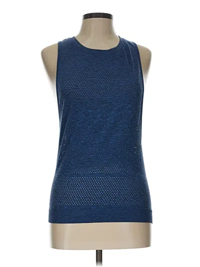 Pre-owned Lululemon Athletica Sleeveless T-shirt In Blue