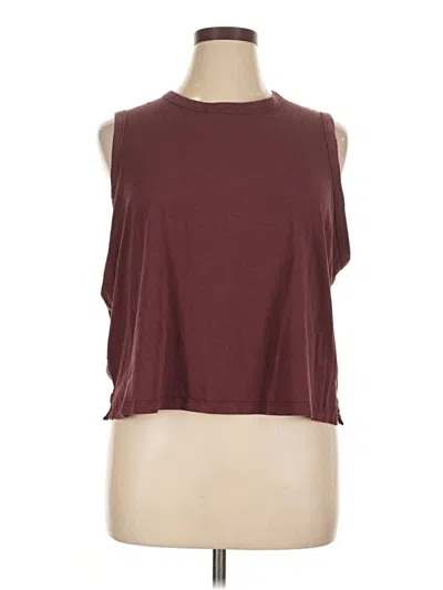 Pre-owned Lululemon Athletica Sleeveless T-shirt In Burgundy