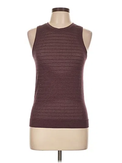 Pre-owned Lululemon Athletica Sleeveless T-shirt In Burgundy