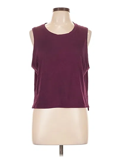 Pre-owned Lululemon Athletica Sleeveless T-shirt In Burgundy