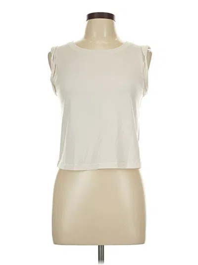 Pre-owned Lululemon Athletica Sleeveless T-shirt In Ivory