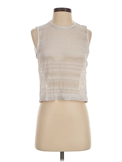 Pre-owned Lululemon Athletica Sleeveless T-shirt In Ivory