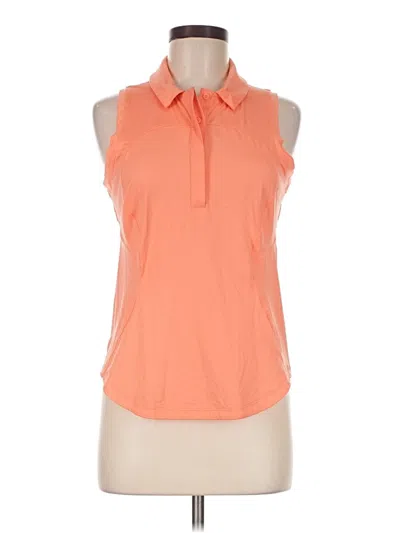 Pre-owned Lululemon Athletica Sleeveless T-shirt In Orange
