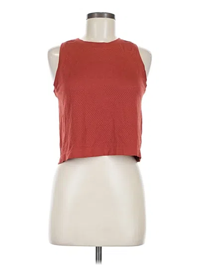 Pre-owned Lululemon Athletica Sleeveless T-shirt In Red