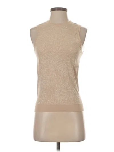 Pre-owned Lululemon Athletica Sleeveless T-shirt In Tan