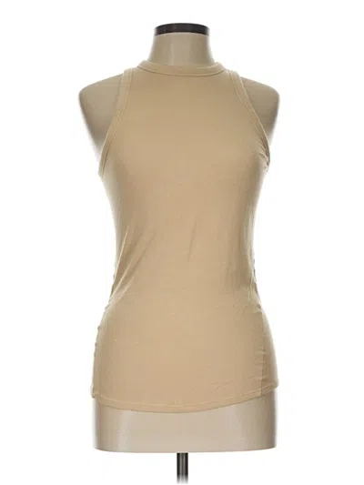Pre-owned Lululemon Athletica Sleeveless T-shirt In Tan