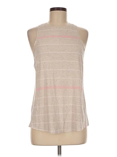 Pre-owned Lululemon Athletica Sleeveless T-shirt In Tan
