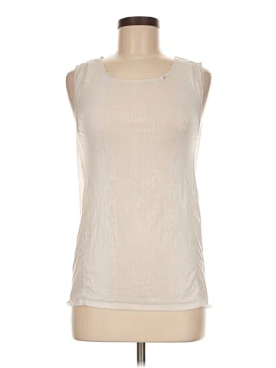 Pre-owned Lululemon Athletica Sleeveless T-shirt In White