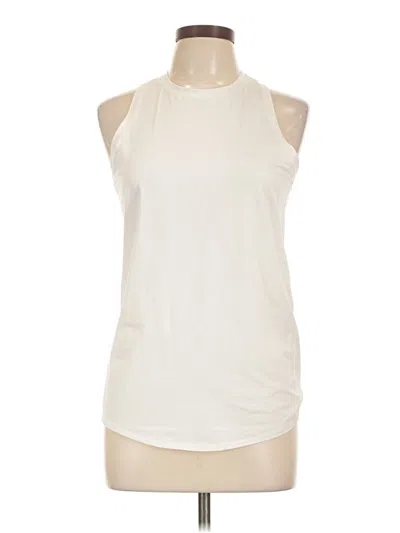 Pre-owned Lululemon Athletica Sleeveless T-shirt In White