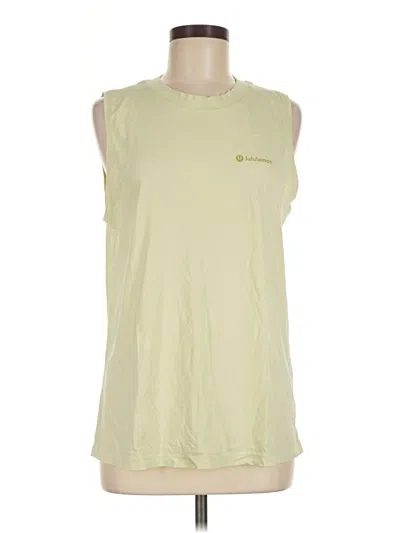 Pre-owned Lululemon Athletica Sleeveless T-shirt In Yellow
