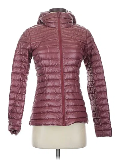 Pre-owned Lululemon Athletica Snow Jacket In Burgundy