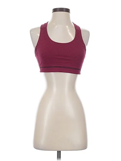 Pre-owned Lululemon Athletica Sports Bra In Burgundy