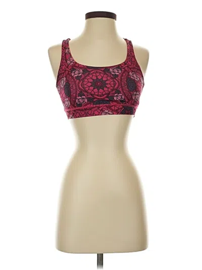 Pre-owned Lululemon Athletica Sports Bra In Burgundy