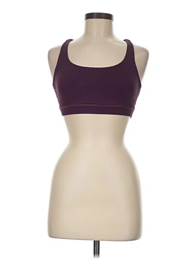 Pre-owned Lululemon Athletica Sports Bra In Burgundy