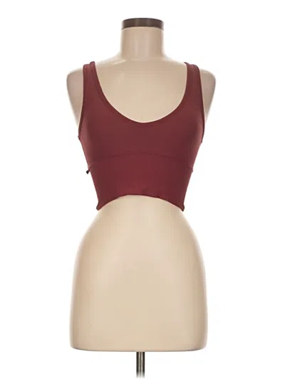 Pre-owned Lululemon Athletica Sports Bra In Burgundy