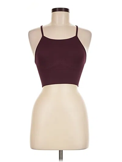 Pre-owned Lululemon Athletica Sports Bra In Burgundy