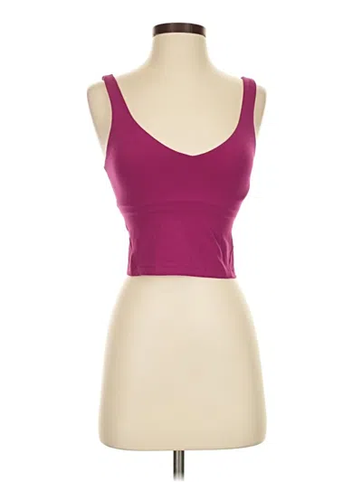 Pre-owned Lululemon Athletica Sports Bra In Burgundy