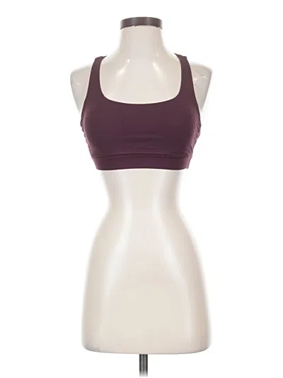 Pre-owned Lululemon Athletica Sports Bra In Burgundy